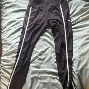 Puma Black Leggings with mint green Accents